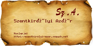 Szentkirályi Azár névjegykártya